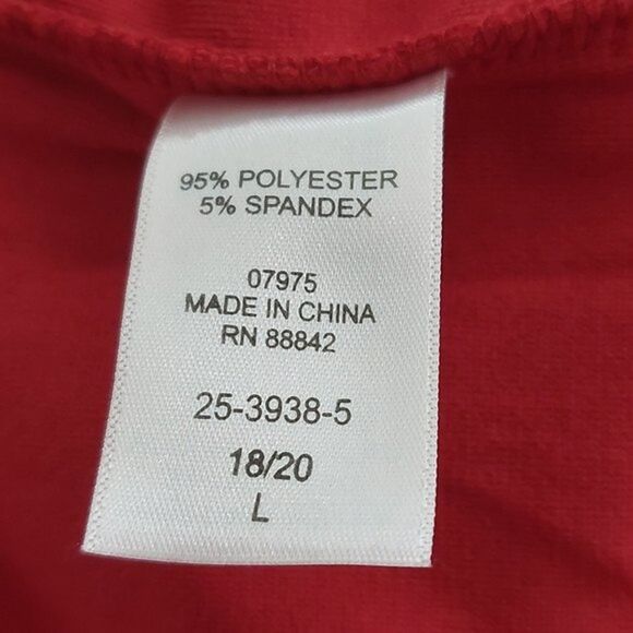 NWOT Woman Within Red Velour Wide Leg Cropped Pants Women's Size 18 / 20 L - Picture 7 of 7